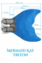 Load image into Gallery viewer, Mermaid Mono Fin - Mermaid Kat Triton - Measurements