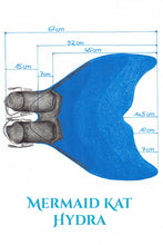 Load image into Gallery viewer, Mermaid Monofin - Mermaid Kat Hydra - Measurements