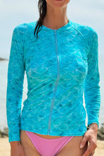 Load image into Gallery viewer, Mermaid Scales Rash Guard - Swimsuit Jacket