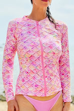 Load image into Gallery viewer, Mermaid Scales Rash Guard - Swimsuit Jacket