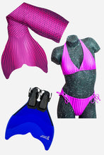 Load image into Gallery viewer, Mermaid Tail Sets (Monofin, Bikini and Tail Skin)
