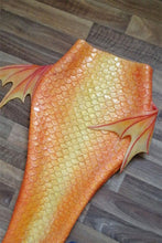 Load image into Gallery viewer, Orange Silicone Mermaid tail by Mermaid Kat Shop