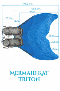 Mermaid Mono Fin - Mermaid Kat Triton - Measurements
