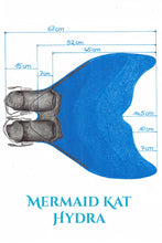Load image into Gallery viewer, Mermaid Monofin - Mermaid Kat Hydra - Measurements
