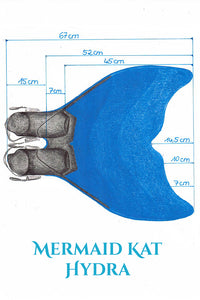 Mermaid Monofin - Mermaid Kat Hydra - Measurements