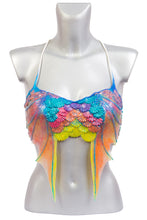 Load image into Gallery viewer, Colourful silicone mermaid top with fins and scales
