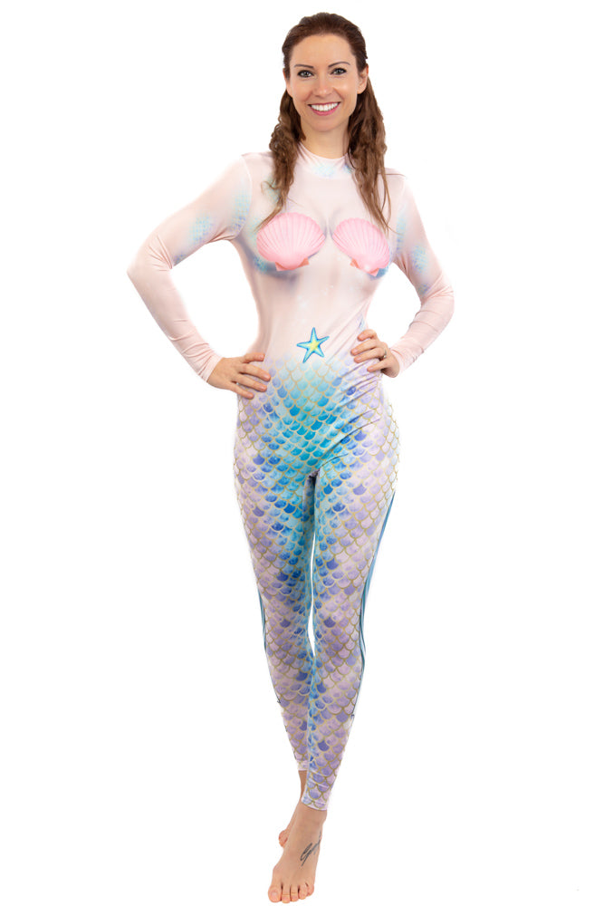Girls Mermaid Costume Outfit Ruffle Sleeve Sequin Crop Top Flared Pants  Dress Up | eBay