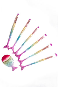 Mermaid Makeup Brush Set - Purple