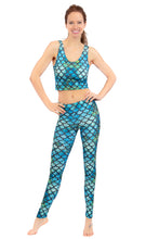 Load image into Gallery viewer, Mermaid scales-leggings and top
