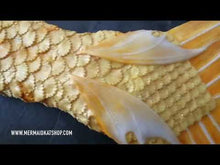 Load and play video in Gallery viewer, Golden Mermaid Tail with individual Scales
